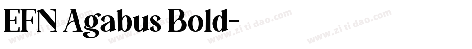 EFN Agabus Bold字体转换